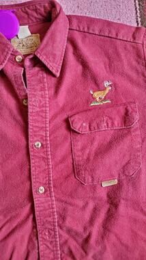 Vintage Ruddy Duck Long Sleeve Deer Maroon Shirt M